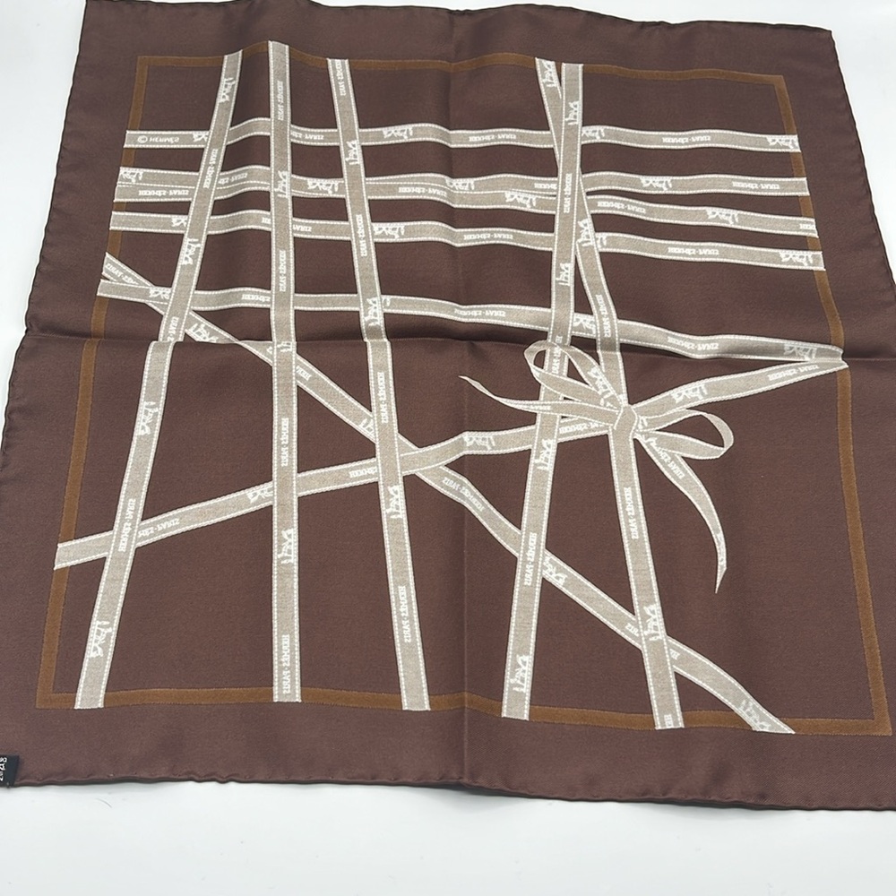 Hermes Ribbon Scarf and Box 16.5” x 16.5” - Picture 12 of 12